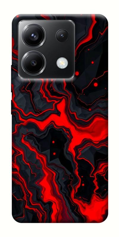 Чохол itsPrint Black red marble для Xiaomi Poco X6, мармур, купити оптом з доставкою