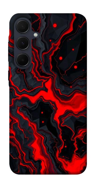 Чехол itsPrint Black red marble для Samsung Galaxy A55, мрамор, купить оптом с доставкой