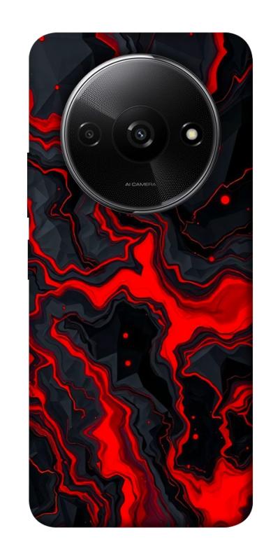 Чохол itsPrint Black red marble для Xiaomi Redmi A3, мармур, купити оптом з доставкою