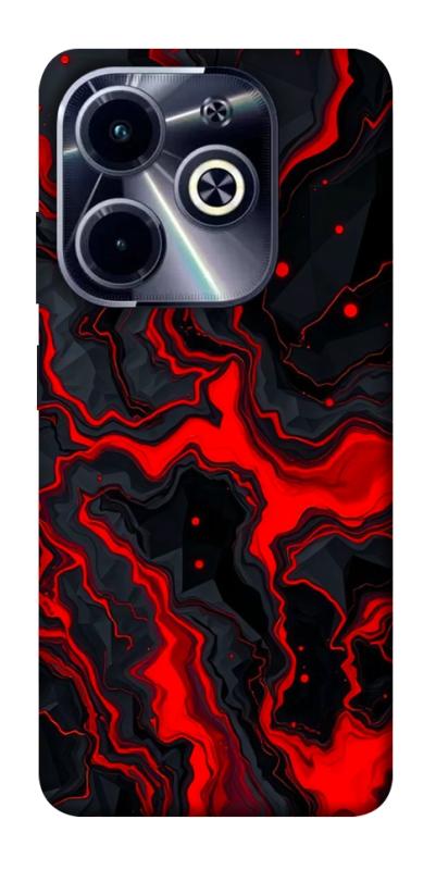 Чохол itsPrint Black red marble для Infinix Hot 40i, мармур, купити оптом з доставкою
