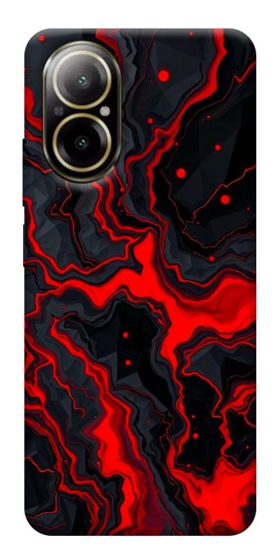 Чехол itsPrint Black red marble для Realme C67 4G, мрамор, купить оптом с доставкой