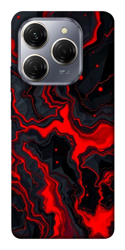 Чохол itsPrint Black red marble для TECNO Spark 20 Pro, мармур, купити оптом з доставкою