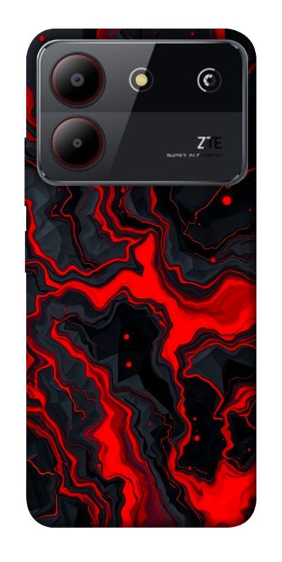 Чехол itsPrint Black red marble для ZTE Blade A54 4G, мрамор, купить оптом с доставкой
