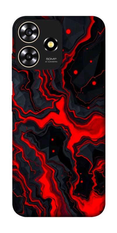 Чохол itsPrint Black red marble для ZTE Blade A73 4G, мармур, купити оптом з доставкою