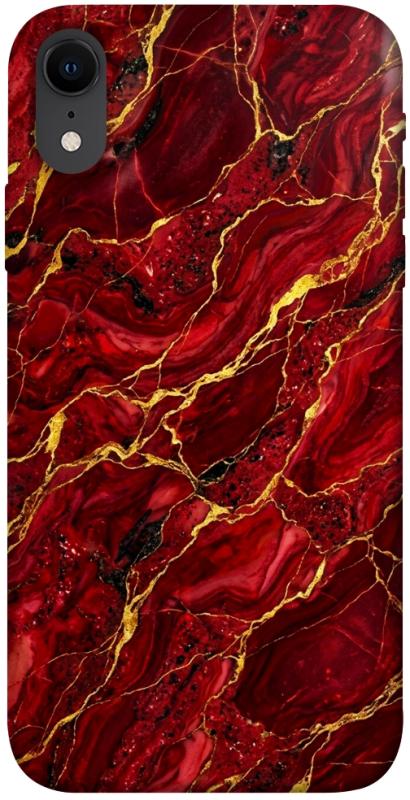 Чохол itsPrint Burgundy gold для Apple iPhone XR (6.1"), мармур, купити оптом з доставкою