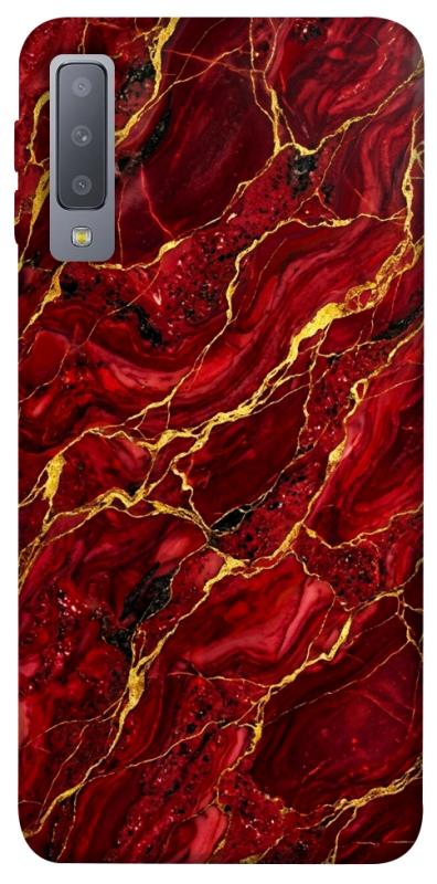Чохол itsPrint Burgundy gold для Samsung A750 Galaxy A7 (2018), мармур, купити оптом з доставкою