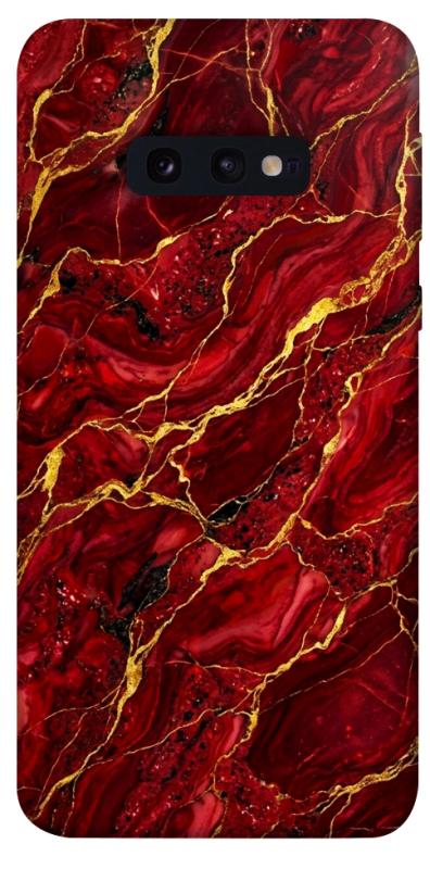 Чохол itsPrint Burgundy gold для Samsung Galaxy S10e, мармур, купити оптом з доставкою