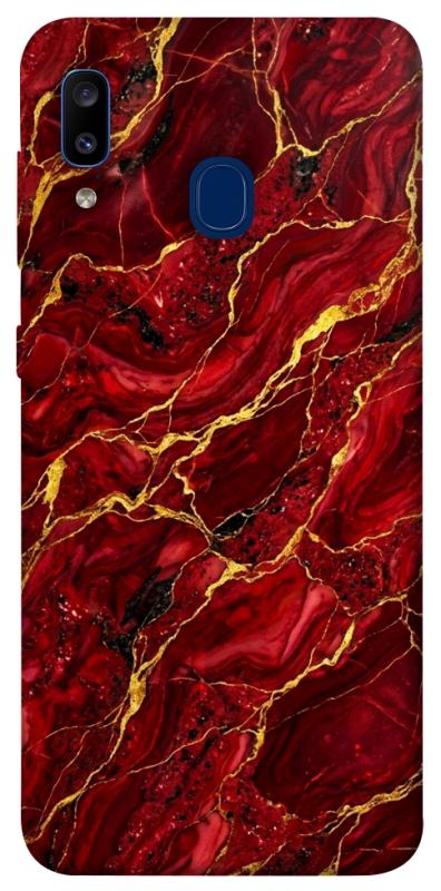 Чохол itsPrint Burgundy gold для Samsung Galaxy A20 / A30, мармур, купити оптом з доставкою