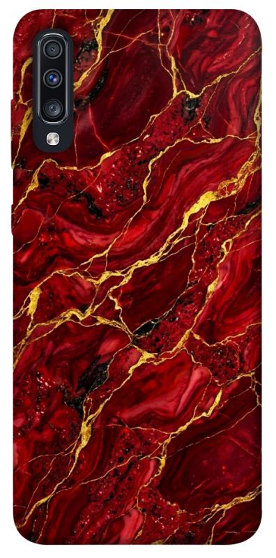 Чохол itsPrint Burgundy gold для Samsung Galaxy A70 (A705F), мармур, купити оптом з доставкою