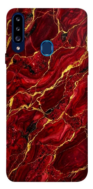 Чохол itsPrint Burgundy gold для Samsung Galaxy A20s, мармур, купити оптом з доставкою