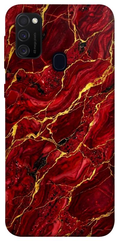 Чохол itsPrint Burgundy gold для Samsung Galaxy M30s / M21, мармур, купити оптом з доставкою
