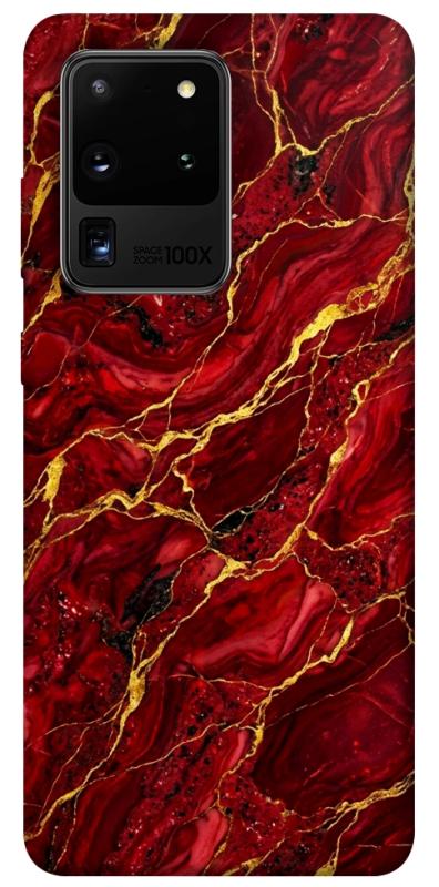 Чехол itsPrint Burgundy gold для Samsung Galaxy S20 Ultra, мрамор, купить оптом с доставкой