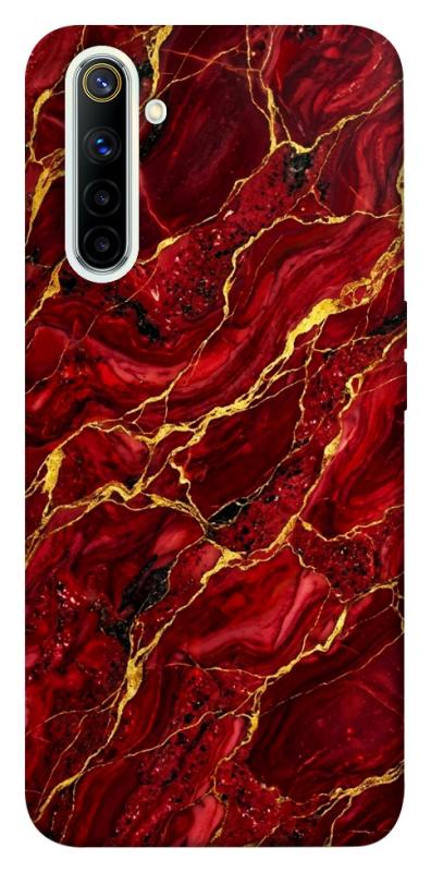 Чохол itsPrint Burgundy gold для Realme 6, мармур, купити оптом з доставкою