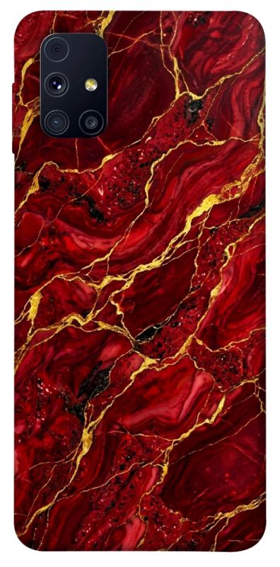 Чохол itsPrint Burgundy gold для Samsung Galaxy M31s, мармур, купити оптом з доставкою