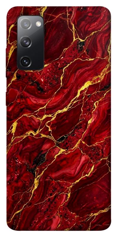 Чохол itsPrint Burgundy gold для Samsung Galaxy S20 FE, мармур, купити оптом з доставкою