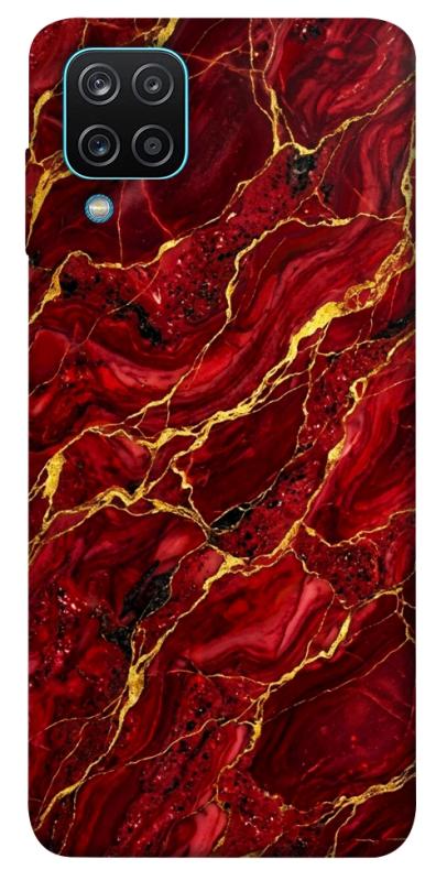 Чехол itsPrint Burgundy gold для Samsung Galaxy A12, мрамор, купить оптом с доставкой