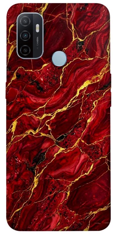 Чохол itsPrint Burgundy gold для Oppo A53 / A32 / A33, мармур, купити оптом з доставкою