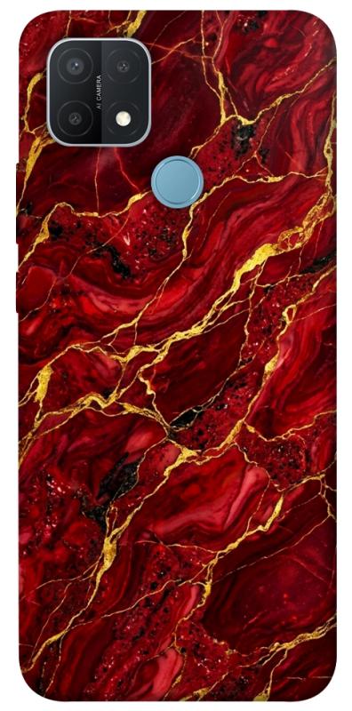 Чохол itsPrint Burgundy gold для Oppo A15s / A15, мармур, купити оптом з доставкою