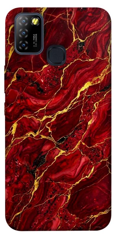 Чехол itsPrint Burgundy gold для Infinix Hot 10 Lite, мрамор, купить оптом с доставкой