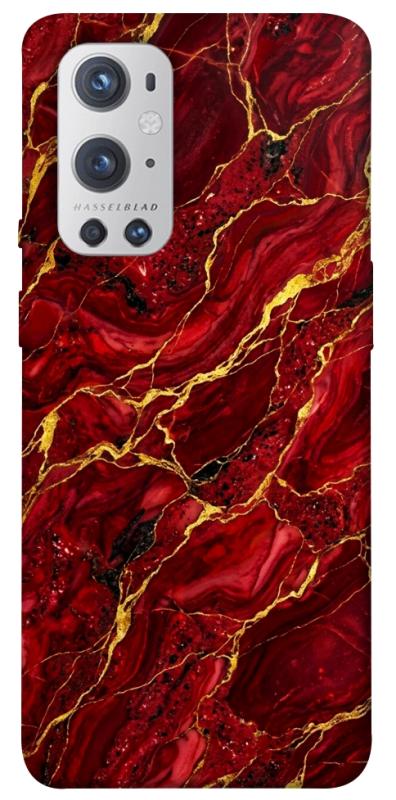 Чохол itsPrint Burgundy gold для OnePlus 9 Pro, мармур, купити оптом з доставкою