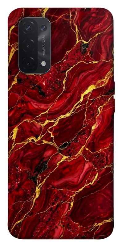 Чехол itsPrint Burgundy gold для Oppo A54 4G, мрамор, купить оптом с доставкой