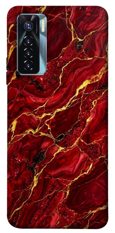 Чехол itsPrint Burgundy gold для TECNO Camon 17 Pro, мрамор, купить оптом с доставкой