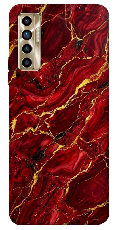 Чохол itsPrint Burgundy gold для TECNO Camon 17P, мармур, купити оптом з доставкою
