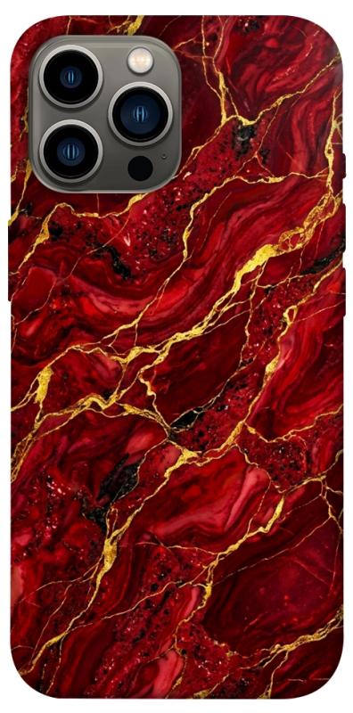 Чохол itsPrint Burgundy gold для Apple iPhone 13 Pro Max (6.7"), мармур, купити оптом з доставкою