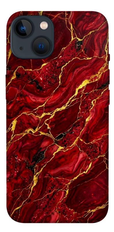 Чохол itsPrint Burgundy gold для Apple iPhone 13 (6.1"), мармур, купити оптом з доставкою