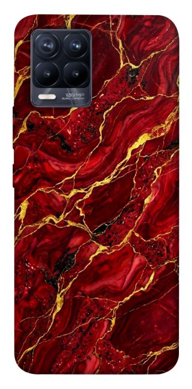 Чохол itsPrint Burgundy gold для Realme 8, мармур, купити оптом з доставкою
