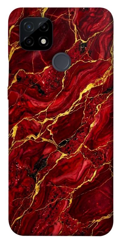 Чехол itsPrint Burgundy gold для Realme C21, мрамор, купить оптом с доставкой