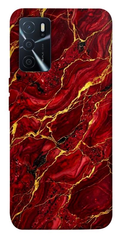 Чехол itsPrint Burgundy gold для Oppo A16s / A16, мрамор, купить оптом с доставкой