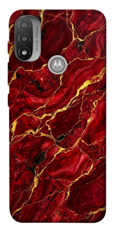 Чехол itsPrint Burgundy gold для Motorola Moto E20, мрамор, купить оптом с доставкой