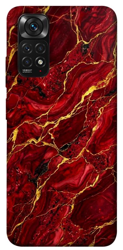 Чохол itsPrint Burgundy gold для Xiaomi Redmi Note 11 (Global) / Note 11S, мармур, купити оптом з доставкою