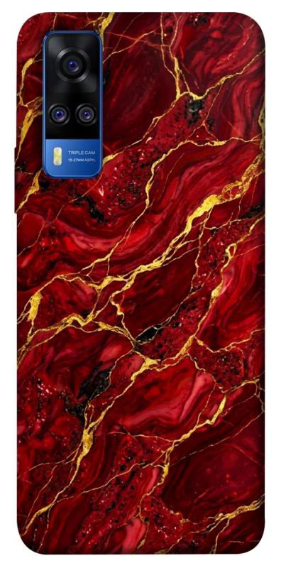 Чохол itsPrint Burgundy gold для Vivo Y51a, мармур, купити оптом з доставкою