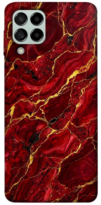Чохол itsPrint Burgundy gold для Samsung Galaxy M53 5G, мармур, купити оптом з доставкою