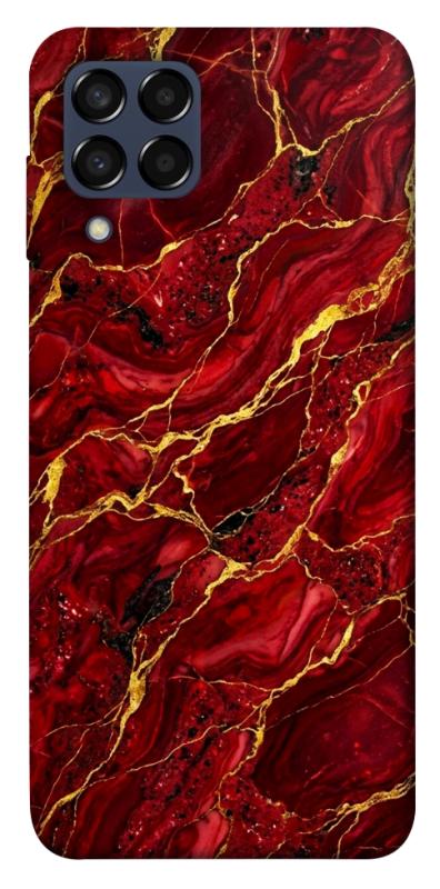 Чехол itsPrint Burgundy gold для Samsung Galaxy M33 5G, мрамор, купить оптом с доставкой