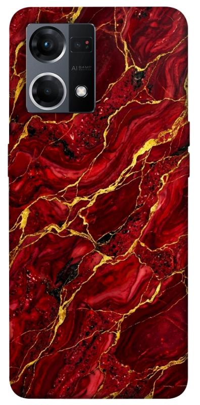 Чехол itsPrint Burgundy gold для Oppo Reno 7 4G, мрамор, купить оптом с доставкой