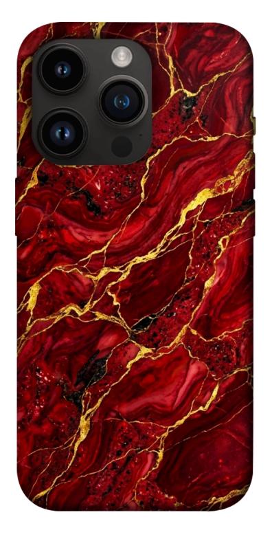 Чохол itsPrint Burgundy gold для Apple iPhone 14 Pro (6.1"), мармур, купити оптом з доставкою