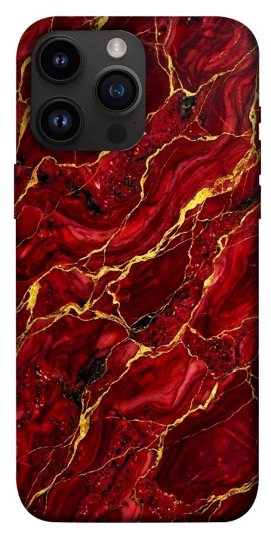 Чехол itsPrint Burgundy gold для Apple iPhone 14 Pro Max (6.7"), мрамор, купить оптом с доставкой