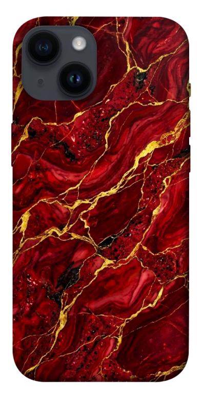 Чохол itsPrint Burgundy gold для Apple iPhone 14 (6.1"), мармур, купити оптом з доставкою
