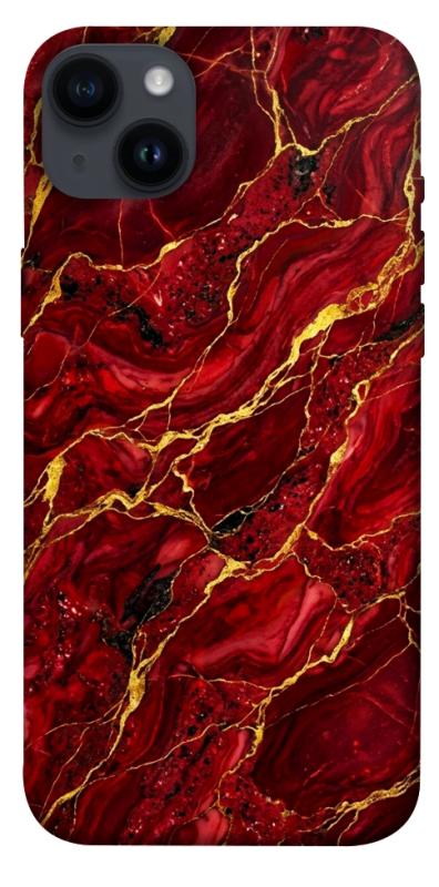 Чохол itsPrint Burgundy gold для Apple iPhone 14 Plus (6.7"), мармур, купити оптом з доставкою