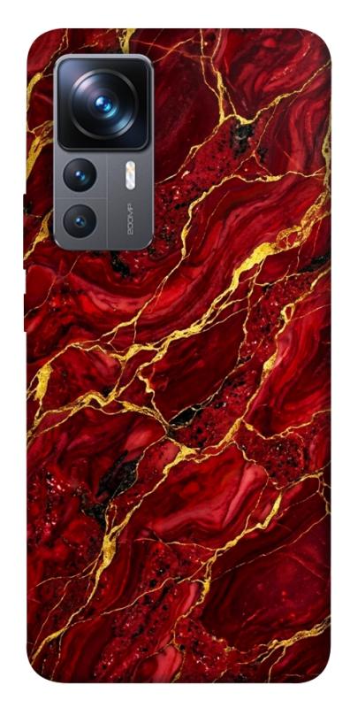 Чохол itsPrint Burgundy gold для Xiaomi 12T / 12T Pro, мармур, купити оптом з доставкою