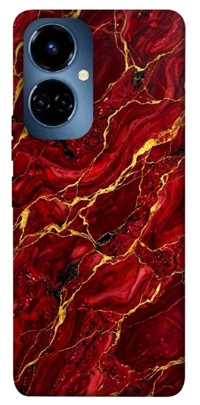 Чохол itsPrint Burgundy gold для TECNO Camon 19 (CI6n) / 19 Pro (CI8n), мармур, купити оптом з доставкою