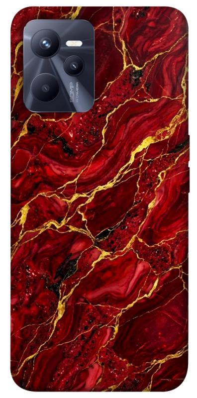 Чохол itsPrint Burgundy gold для Realme C35, мармур, купити оптом з доставкою