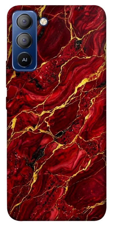 Чохол itsPrint Burgundy gold для TECNO Pop 5 LTE, мармур, купити оптом з доставкою