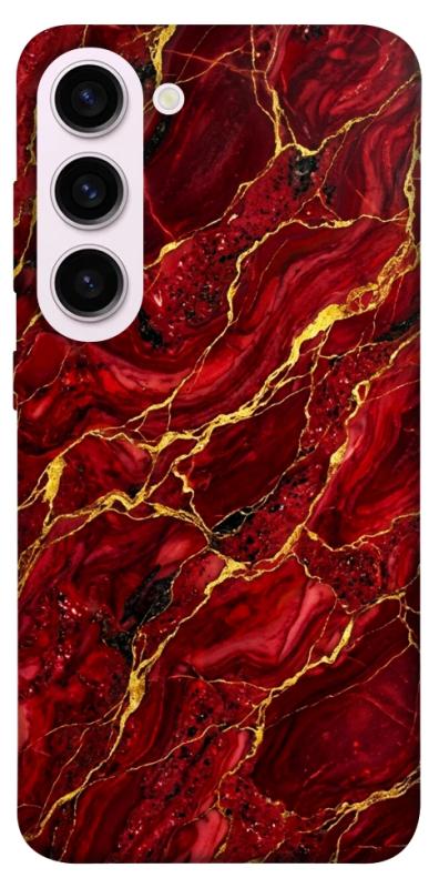 Чохол itsPrint Burgundy gold для Samsung Galaxy S23+, мармур, купити оптом з доставкою