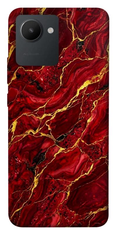 Чохол itsPrint Burgundy gold для Realme C30, мармур, купити оптом з доставкою