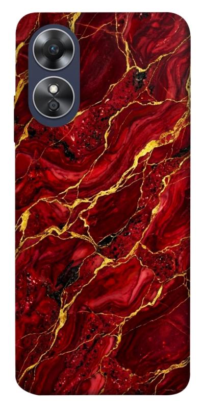 Чохол itsPrint Burgundy gold для Oppo A17, мармур, купити оптом з доставкою