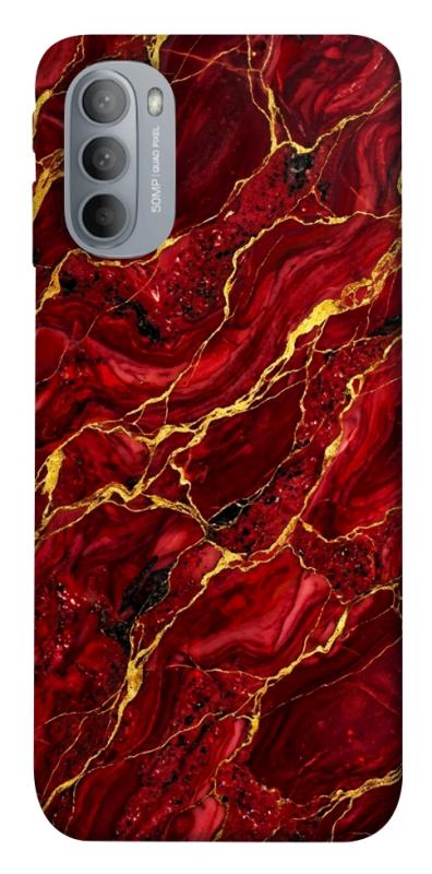 Чохол itsPrint Burgundy gold для Motorola Moto G31, мармур, купити оптом з доставкою
